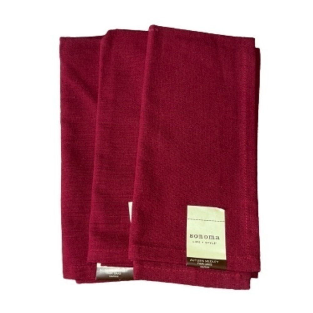 Sonoma Autumn Medley Fair Oaks napkin NWT set of 3